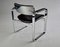 Mid-Century Polished Aluminium and Black Leather Armchairs, Set of 2, Image 12