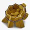 Quartz Sustainable Armchair in Gold Velvet by Biosofa 2