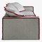 Rafaella Bio Sofa in Grey Linen & Red Velvet by D3CO, Image 8