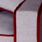 Divano Rafaella in lino grigio e velluto rosso di D3CO, Immagine 9
