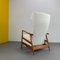White Teak Wing Chair, Denmark, 1960s 7