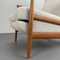 White Teak Wing Chair, Denmark, 1960s, Image 8