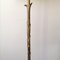 Vintage American Gilt Cast Iron Floor Lamp with Brass & Black Lacquered Metal Base 4