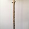 Vintage American Gilt Cast Iron Floor Lamp with Brass & Black Lacquered Metal Base, Image 4