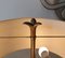 Vintage American Gilt Cast Iron Floor Lamp with Brass & Black Lacquered Metal Base 8