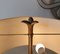 Vintage American Gilt Cast Iron Floor Lamp with Brass & Black Lacquered Metal Base, Image 8