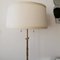 Vintage American Gilt Cast Iron Floor Lamp with Brass & Black Lacquered Metal Base 2
