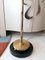 Vintage American Gilt Cast Iron Floor Lamp with Brass & Black Lacquered Metal Base, Image 3
