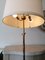 Vintage American Gilt Cast Iron Floor Lamp with Brass & Black Lacquered Metal Base, Image 7