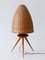 Mid-Century Scandinavian Rattan & Teak Table Lamp, 1960s 7