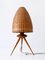 Mid-Century Scandinavian Rattan & Teak Table Lamp, 1960s 3