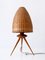 Mid-Century Scandinavian Rattan & Teak Table Lamp, 1960s, Image 3
