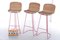 Italian Cane and Metal Barstools from Cidue, 1980s, Set of 3 3