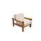 Brutalist Lounge Chair in Solid Pine, Denmark, 1970s, Image 1