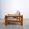 Brutalist Lounge Chair in Solid Pine, Denmark, 1970s, Image 3