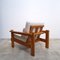 Brutalist Lounge Chair in Solid Pine, Denmark, 1970s, Image 5