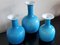 Opal Blue Glass Carnaby Vases by Per Lütken for Holmegaard, Denmark, 1960s, Set of 3 3