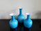 Vases Carnaby en Verre Opalin Bleu par Per Lütken pour Holmegaard, Danemark, 1960s, Set de 3 6