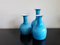 Opalblaue Carnaby Vasen aus Glas von Per Lütken für Holmegaard, Dänemark, 1960er, 3er Set 2