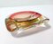 Orange Red Sommerso Glass Ashtray by Flavio Poli, Italy 4