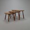 Modernist Oak Nesting Tables, 1960s, Set of 3 3