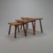 Tables Gigognes Modernistes en Chêne, 1960s, Set de 3 3