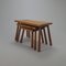 Modernist Oak Nesting Tables, 1960s, Set of 3 4