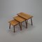 Modernist Oak Nesting Tables, 1960s, Set of 3 1