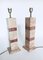 Hollywood Regency Style Pink Marble Table Lamps, Italy, 1970s, Set of 2 3