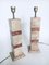 Hollywood Regency Style Pink Marble Table Lamps, Italy, 1970s, Set of 2 2