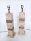 Hollywood Regency Style Pink Marble Table Lamps, Italy, 1970s, Set of 2 16