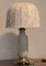 Lampe Art Déco en Céramique Blanche avec Motif Floral, 1930s 5