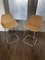 Vintage Modernist Steel and Rattan Stools in the Style of Charlotte Perriand from Dirk Van Sliedregt, 1960s, Set of 2 4