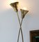 Tall Mid-Century American Brass Double Stem Floor Lamp, 1960s 2