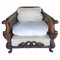 Antique English Walnut Caned Armchair, Image 1