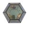 Brass and Crystal Hexagonal Shaped Ceiling Lamp 1