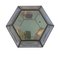 Brass and Crystal Hexagonal Shaped Ceiling Lamp, Image 1