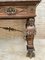 Renaissance Carved Walnut Desk with Three Drawers and Bronze Mounts, 1860s 7