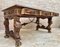 Renaissance Schreibtisch aus geschnitztem Nussholz mit drei Schubladen und Bronzebeschlägen, 1860er 16