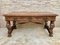 Renaissance Carved Walnut Desk with Three Drawers and Bronze Mounts, 1860s 1