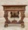 Renaissance Carved Walnut Desk with Three Drawers and Bronze Mounts, 1860s 14