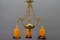 Neoclassical French Bronze Chandelier in Pate De Verre Glass by Jean Noverdy 25