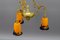 Neoclassical French Bronze Chandelier in Pate De Verre Glass by Jean Noverdy 8