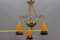 Neoclassical French Bronze Chandelier in Pate De Verre Glass by Jean Noverdy 24