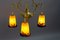 Neoclassical French Bronze Chandelier in Pate De Verre Glass by Jean Noverdy 5