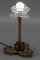 Lámpara de mesa modernista de latón con rana, años 30, Imagen 20