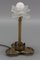 Lámpara de mesa modernista de latón con rana, años 30, Imagen 6