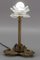 Lámpara de mesa modernista de latón con rana, años 30, Imagen 3