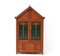 Large Oak Arts & Crafts Wall Cabinet with Green Glass, 1900s, Image 6