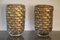 Large Mid-Century Gold and Iridescent Murano Glass Vases, Set of 2 1